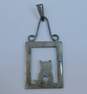 Taxco & Mexico Sterling Silver Cat Pendant & Pendant Brooch 21.0g image number 2