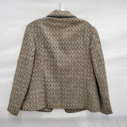 VTG Nordstrom Best Mario Forte WM's Wool Tweed Brown & Grey Blazer Size SM alternative image