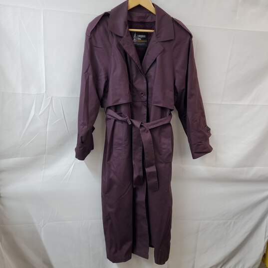 Vintage London Fog Dark Purple Trench Coat Women's 8 image number 1