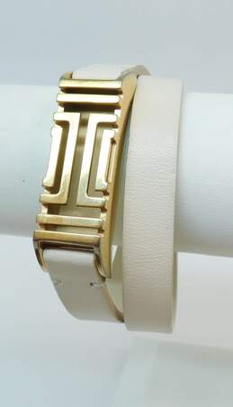 Tory Burch Designer Gold Tone Double Wrap Fitbit Case Band 32.5g