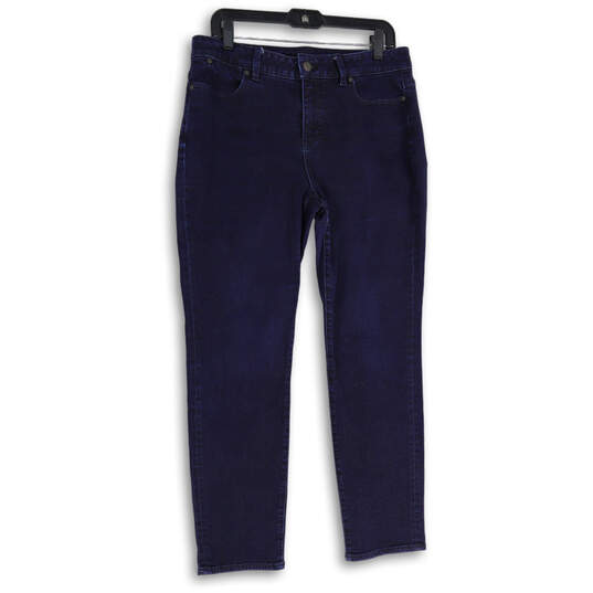 Womens Blue Denim Medium Wash 5-Pocket Design Skinny Leg Jeans Size 10 image number 1