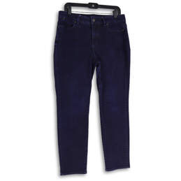 Womens Blue Denim Medium Wash 5-Pocket Design Skinny Leg Jeans Size 10