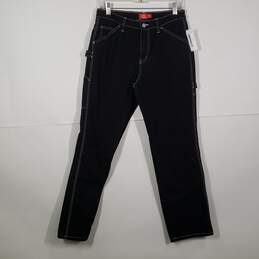 Womens Regular Fit Flat Front Straight Leg Carpenter Pants Size 5/27