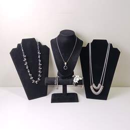 Stunning Silver Tones with Rhinestone Costume Jewelry Collection