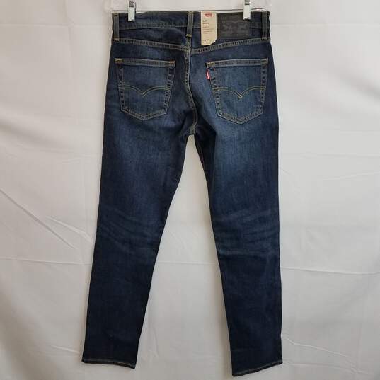 Levis men's 511 slim stretch dark wash jeans 31 x 34 long image number 1