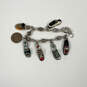 Designer Brighton Silver-Tone Enamel Multiple Shoe Lobster Charm Bracelet image number 2