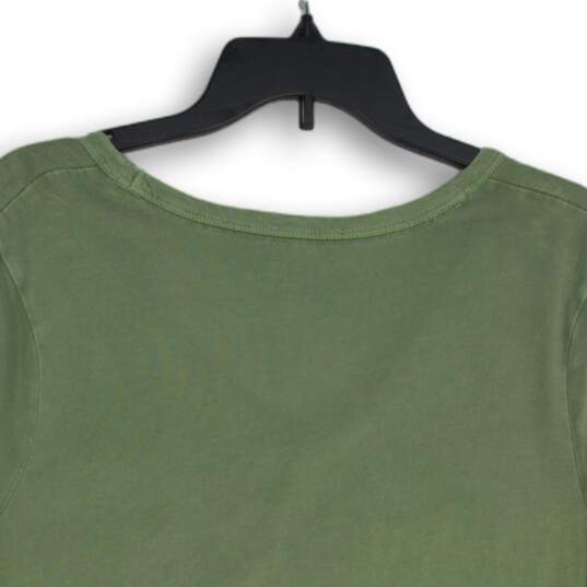GAP Womens Green V-Neck Short Sleeve Pullover T-Shirt Size XL image number 4