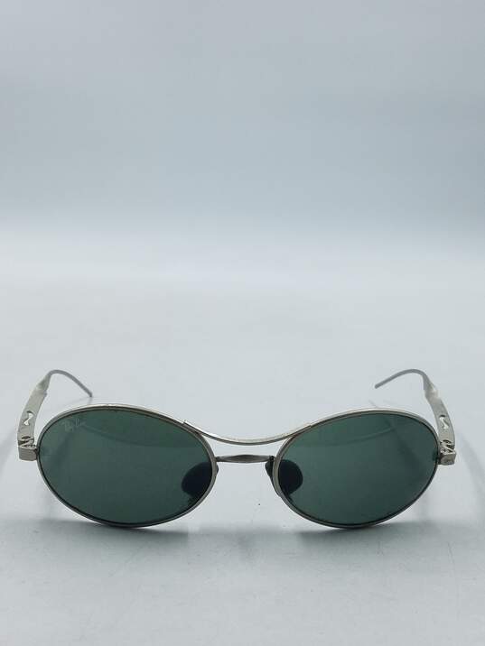 Ray-Ban Silver Oval Sunglasses image number 2