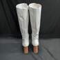 Women's White Heeled Boots Size 8.5 image number 2
