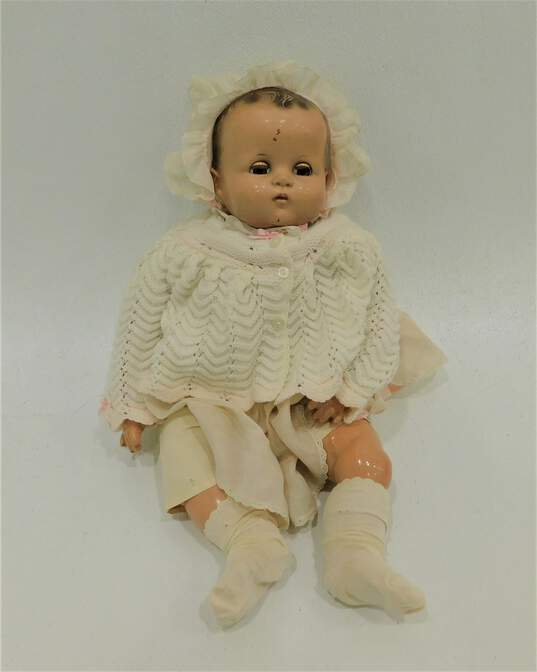 Antique Ideal Composition Head & Limbs Baby Doll Brown Sleep Eyes image number 2