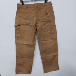 Carhartt Tan Work Jeans Men's Size 35x30 alternative image