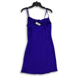 NWT Bebe Womens Blue Cowl Neckline Spaghetti Strap Midi Tank Dress Size Small alternative image