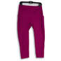 Womens Magenta High Rise Pull-On Activewear Ankle Leggings Size 10 image number 4