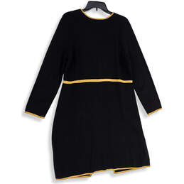 Womens Black Tan Tight-Knit Long Sleeve Cardigan Sweater Size XL alternative image