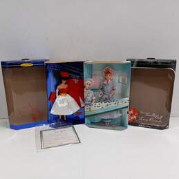 1998 I LOVE LUCY Lucy Ball & 1997 Silken Flame Barbie Limited Edition Dolls IOB