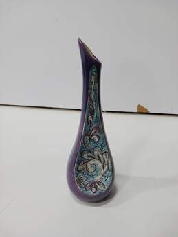 Vintage 1960's Purple Handmade Ceramic Vase by M. Moore