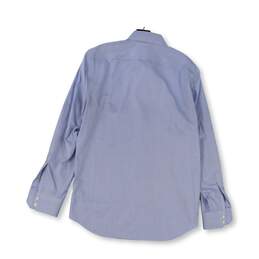 Mens Blue Long Sleeve Collared Formal Button Up Shirt Size Medium alternative image