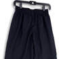 Mens Black Flat Front Elastic Waist Pockets Ankle Zip Track Pants Size SM image number 4