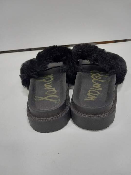 Sam Edelman Women's Black Fuzzy Sandals Size 11 image number 4