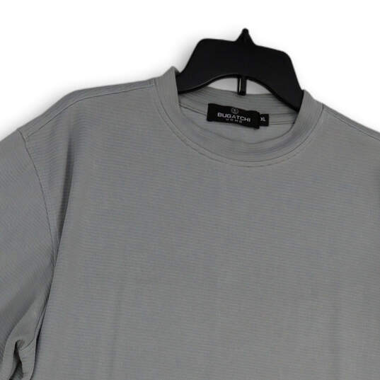 Mens Gray Short Sleeve Crew Neck Side Slit Pullover T-Shirt Size X-Large image number 3