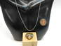 Judith Jack Two Tone Sterling Marcasite Art Deco Style Ring & Rolo Chain Necklace 8.8g image number 4