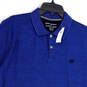 NWT Mens Blue Short Sleeve Spread Collar Button Front Polo Shirt Size XL image number 3