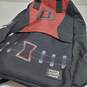 Disney Parks Loungefly Marvel Black Red Canvas Backpack Zippered Lined image number 2