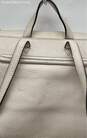Michael Kors Womens White Leather Tassel Adjustable Shoulder Strap Backpack image number 4