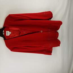 Carissimo Women Red 2 Piece Suit Blazer Skirt XL 22W alternative image