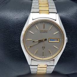 Seiko SQ 2 tone Day-Date Stainless Steel Watch