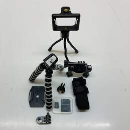 Camera accessories lot - mini tripods mounts SD card