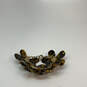 Designer J. Crew Gold-Tone Tortoise Flower Rhinestone Chain Bracelet image number 2