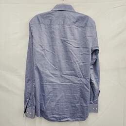 HUGO BOSS MN's Slim Fit Blue Print Dress Shirt Size 38/15 alternative image