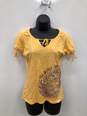 SZ S Women's Yellow Short Sleeve Casual Top image number 1