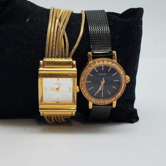 Vintage retro Guess Ladies Bracelet Stainless Steel Quartz Watch Collection image number 2