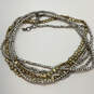 Designer Lucky Brand Two-Tone Multi Strand Beaded Statement Necklace image number 3