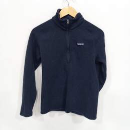 Patagonia Men's Blue 1/4-Zip Sweater Size M