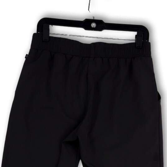 Womens Black Tiana Elastic Waist Slash Pockets Activewear Jogger Pants Sz S image number 4