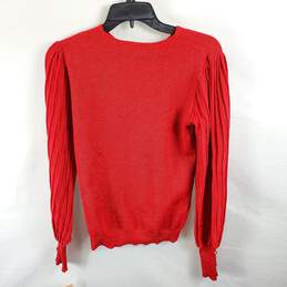 Nanette Lepore Women Red Metallic Long Sleeve S NWT alternative image