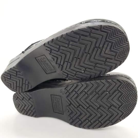 Sanita Sabel Women's Patent Leather Work Clog Shoes Size 40-Black image number 6