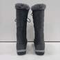 Bearpaw Isabella Gray Leather Waterproof Snow Boots Women's Size 9 image number 4