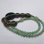 Jadeite Beaded Asian Coin Necklace 82.5g image number 4