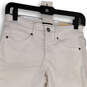 NWT Womens White Denim Medium Wash Straight Leg Cropped Jeans Size 00P image number 3