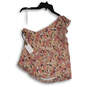 NWT Womens Multicolor Floral Sleeveless One Shoulder Blouse Top Size M image number 2