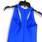 Womens Blue Sleeveless V-Neck Back Zip Casual Midi Shift Dress Size 2 image number 4