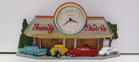 Burwood Productions Co. Family Drive-In Retro Style Clock image number 1