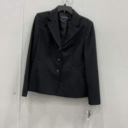 NWT Womens Black Notch Lapel Blazer And Pant 2 Piece Suit Set Size 10