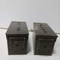 Bundle of 2 Vintage Military Ammo Canisters image number 3