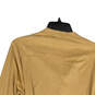 NWT Womens Tan Long Sleeve Belted Button Front Shirt Dress Size Large image number 4