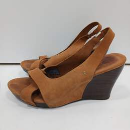 Women's Brown Wedge High Heels Size 9.5